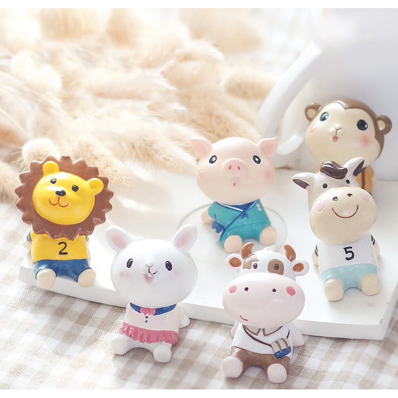 **สินค้าพร้อมส่ง** โมเดลรูปสัตว์ต่างๆ Cute Animal Model โมเดลเรซิ่นแต่งบ้าน ห้องนั่งเล่น ห้องนอน โต๊ะทำงาน ขนาด 5×5 ซม.
