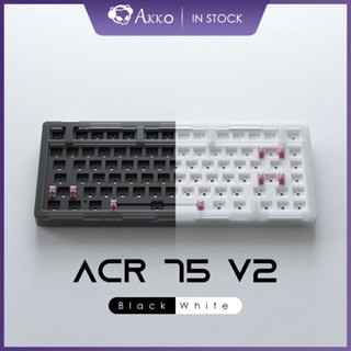 Akko ACR75 V2 RGB ชุดคีย์บอร์ดเมคคานิคอล แบบใช้สาย DIY ซ็อกเก็ตปะเก็น เมาท์ฮอตสลับได้ พร้อมสายเคเบิล 81 คีย์ PCB หันหน้าไปทางใต้