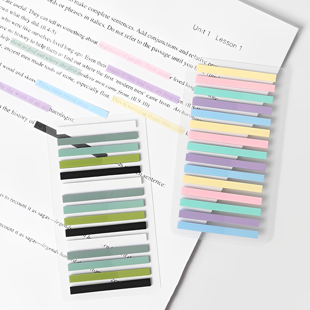 บันทึกเหนียวโปร่งใสละเอียดพิเศษสติกเกอร์ฉลากดัชนีสี Morandi Clear Notepad บุ๊คมาร์คสติกเกอร์นักเรียนเครื่องเขียนสํานักงาน