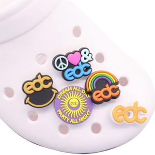 อุปกรณ์เสริม จี้การ์ตูน Jibitz Crocs Edc Eye สีรุ้ง สําหรับผู้หญิง