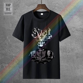 【Plus Size】เสื้อยืดลําลอง สําหรับผู้ชาย แขนสั้น พิมพ์ลายวง Ghost Swedish Heavy Metal GS