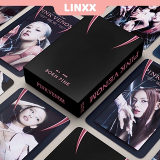 Linxx โปสการ์ดโลโม่ โฟโต้การ์ด อัลบั้ม BLACK-Pink Venom Kpop สีชมพู 55 ชิ้น