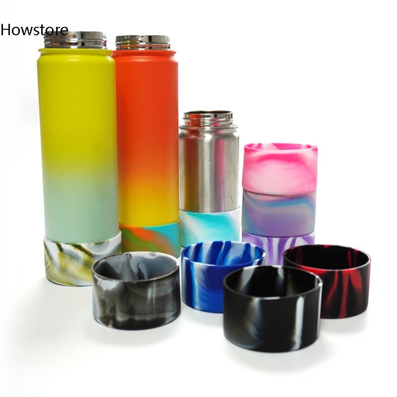 12oz 18oz 22oz 32oz 40oz ฝาครอบซิลิคอนอุปกรณ์เสริมป้องกันด้านล่างลื่นสําหรับ Hydro Flask Kleen Kante
