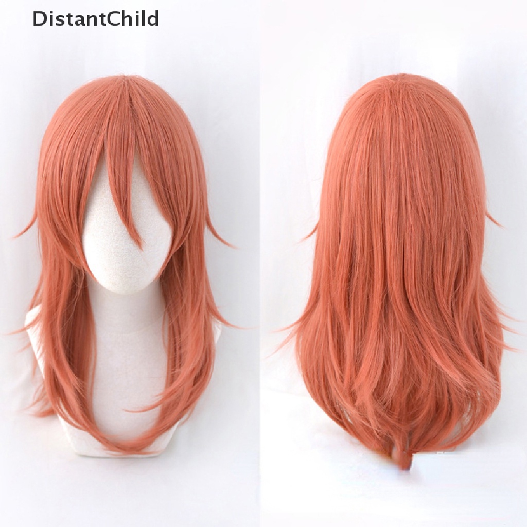 Dsth วิกผมคอสเพลย์ ปีศาจนางฟ้า ทนความร้อน สีส้มเข้ม สําหรับผู้ชาย DSS