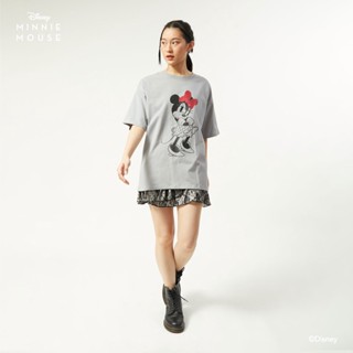 CATCHY x DISNEY เสื้อยืด โอเวอร์ไซส์ ลายมินนี่เม้าส์ ลิขสิทธิ์แท้ พร้อมส่งจากไทย Cotton100% Minnie Mouse Oversized Tee