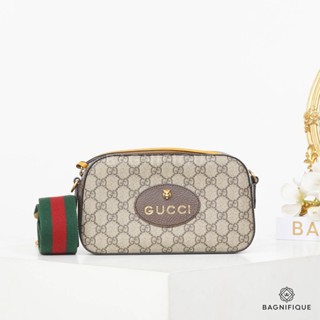 GUCCI CAMERA TIGER BROWN GG SUPREME MONOGRAM