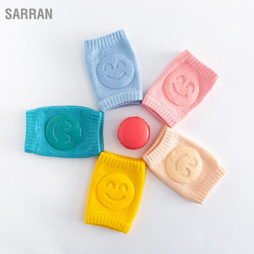 Sarran สนับเข่า ผ้าฝ้าย กันลื่น ระบายอากาศ สําหรับเด็กทารก ทุกเพศ