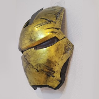 custom damage ver. Ironman faceplate Decor หน้ากาก ไอรอนแมน สำหรับตกแต่งบ้าน แขวนผนัง ขนาด1:1