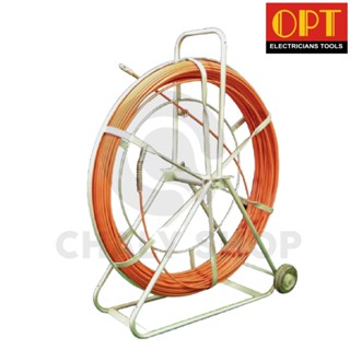 "OPT" F09100T ฟิชเทปไฟเบอร์กลาส พร้อมวงล้อ (FIBER GLASS FISH TAPE) ความยาว 100 เมตร