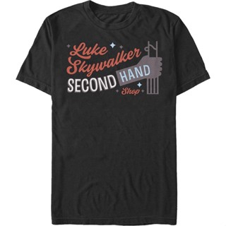 Luke Skywalker Second Hand Shop Star Wars T-Shirt เสื้อยืดชาย เสื้อโอเวอร์ไซ เสื้อตราหานคู่ เสื้อยืดเด็กผช