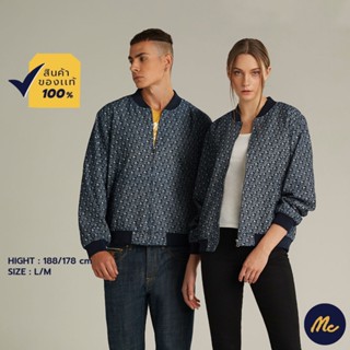 Mc Jeans เสื้อแจ็คเก็ตยีนส์บอมเบอร์ Unisex แขนยาว สียีนส์ MJCZ044