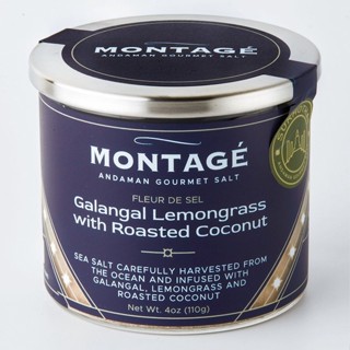 MONTAGE FLEUR DE SEL Galangal Lemongrass with Roasted Coconut เกลือรสกาแลงกัลเลมอนกลาสวิทโรสเต็ดโคโคนัท (110 g)