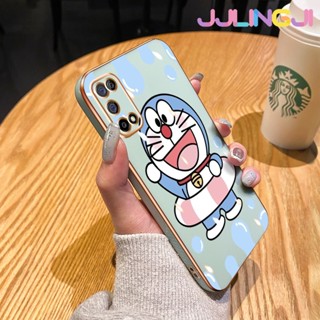 เคสโทรศัพท์มือถือ ป้องกันเลนส์กล้อง ป้องกันกระแทก ลาย Doraemon หรูหรา แบบเรียบง่าย สําหรับ Realme 7 5G Realme V5 5G