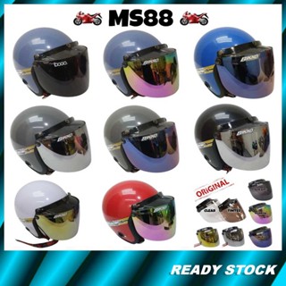 หมวกกันน็อค MS88 3-Pin SIRIM พร้อมสายคล้อง สีแดง และหมวกกันน็อค BOGO BIKKO