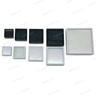 กล่องใส่พลอย กล่องเข็มกลัด เครื่องประดับ อัญมณี ขนาด3x3,4x4,5x5,6x6,9x9 ด้านโชว์เป็นกระจกใส 1ใบ
