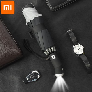 Xiaomi Rotating Automatic Umbrella Folding Rain Wind Resistant Trip Sun Umbrellas Portable Reverse Ecological For Busine