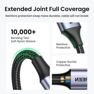 Ugreen USB C to Micro B 3.0 สายเคเบิ้ล 5Gbps 3A Fast Sync Cord สําหรับ Macbook ฮาร์ดดิสก์ไดรฟ์ HDD SSD เคส USB Type C Micro B สายเคเบิ้ล
