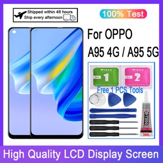 Amoled หน้าจอสัมผัสดิจิทัล LCD แบบเปลี่ยน สําหรับ OPPO A95 CHP2365 CPH2365 A95 5G PELM00