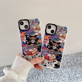 เคสแข็ง สำหรับ ไอโฟน iPhone 14 Pro Max 14 Plus iPhone 13 Pro Max iPhone 12 Pro Max iPhone 11 Fashion Cartoon วันพีซ ONE PIECE ลูฟี่ Luffy BROTHERHOOD Hard Case