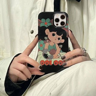 เคสโทรศัพท์มือถือ ลายกราฟฟิตี้ผู้หญิง แนวเรโทร สําหรับ Apple Iphone 11 13promax 12 14 xr 7 8p x