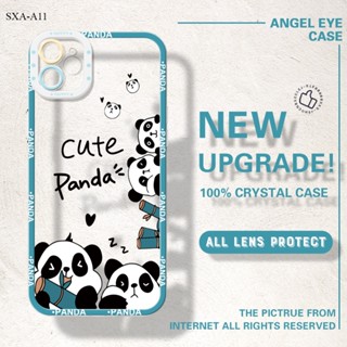 Compatible With Samsung Galaxy A11 A12 A13 A21S A31 A32 A51 A71 4G 5G เคสซัมซุง สำหรับ Cartoon Panda เคส เคสโทรศัพท์ เคสมือถือ Full Soft Case Protective Back Cover Shockproof Casing