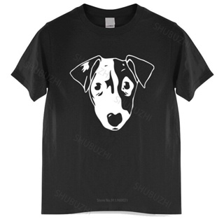 Cotton Tshirt Men Tops Dog T-Shirt Hund Haustier Tier Jack Russel Terrier Hundegesicht Gesicht Kopf Neu Homme Black T-Sh