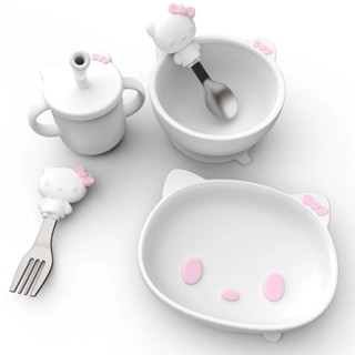 ชุดจานชามเด็ก 5 ชิ้น ชุด Hello Kitty สุดน่ารัก