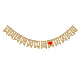 แบนเนอร์ Welcome Home Banner 1.56 เมตร สําหรับตกแต่งบ้าน ครอบครัว ปาร์ตี้