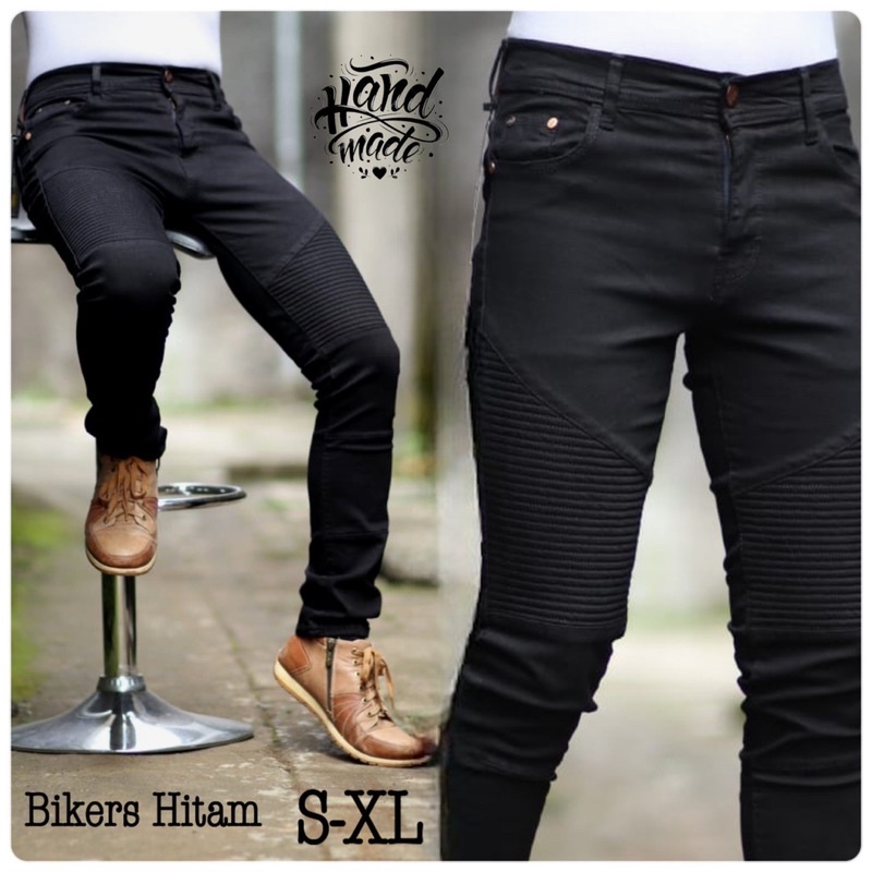Biker Jeans Long Pants Handmade Jeans Long Pants