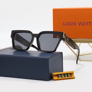 LV ใหม่ แว่นตากันแดดแฟชั่น ทรงสี่เหลี่ยม สไตล์ยุโรปและอเมริกา ป้องกันรังสียูวี 400 สําหรับผู้ชาย และผู้หญิง