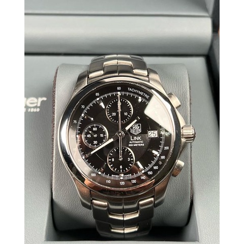 Tag Heuer Link Chronograph Automatic  King Size 42mm. Black Dial ( CJF2110 )