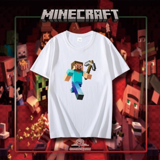 เสื้อยืด Minecraft Steve เสื้อสาวอวบ ระบายอากาศได้ ขอบพระคุณลูกค้าทุกท่านที่อุดหนุนค่ะ เสื้อยืดแขนสั้น เซ็กซี่