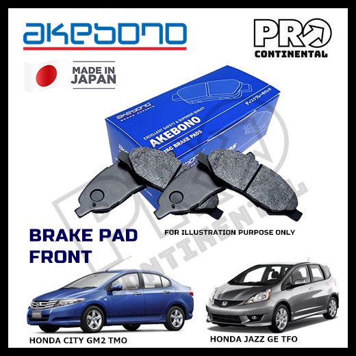 AKEBONO HONDA CITY GM2 TMO JAZZ GE TFO 2008-2013 ผ้าเบรคหน้า