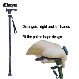 Cleye Professional Old Man Walking Stick Retractable Aluminum Alloy Crutches Anti-slip Elderly Rubber Walking Cane For E