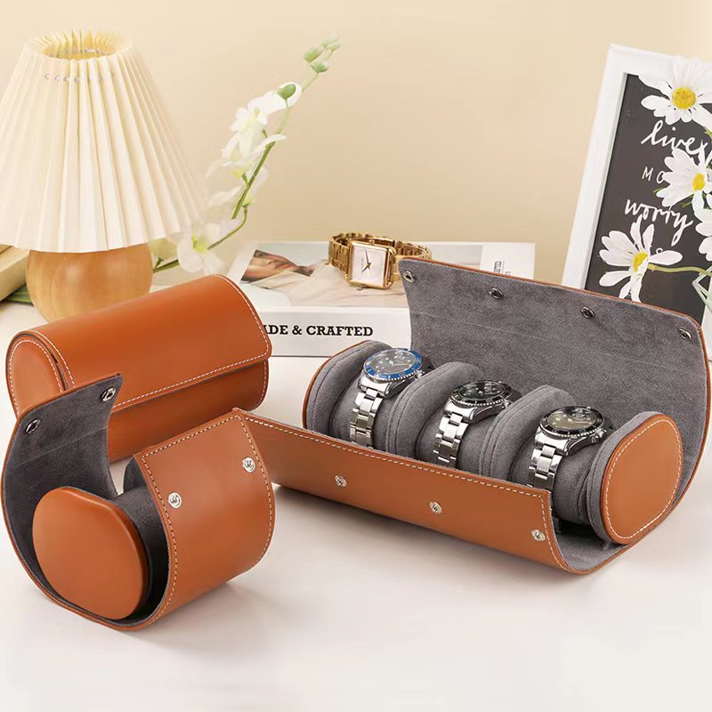 พร้อมส่ง*กล่องนาฬิกา（PUหนัง+ในผ้าสักหลาด）กล่องใส่นาฬิกาพกพา ขนาด 1 2 3 เรือน Watch Box