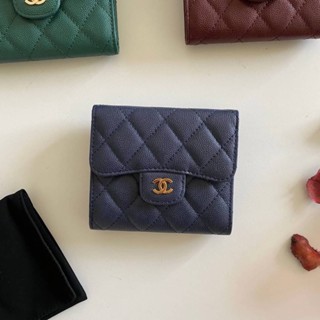 พร้อมส่ง Chanel Classic small wallet cavier skin Original