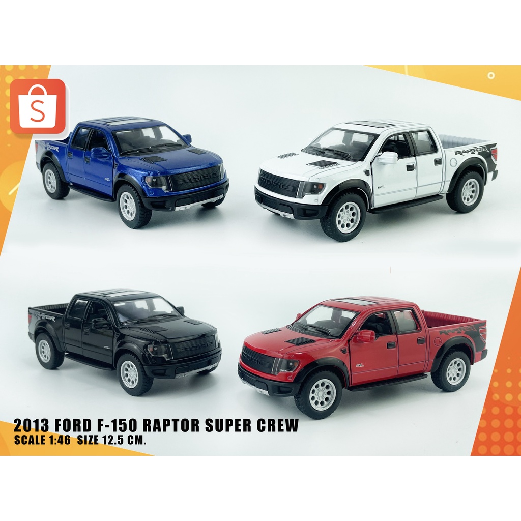 โมเดลรถเหล็กฟอร์ด แร็ฟเตอร์ โมเดลรถกระบะ 2022 / 2013 FORD F-150 RAPTOR / FORD BRONCO สเกล 1:46 ยาว 12.5 ซม.