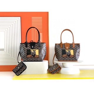 พรี ราคา7700 Goyard mini tote Anjou 8003 กระเป๋าถือกระเป๋าแฟชั่นกระเป๋าหิ้วผู้หญิง​