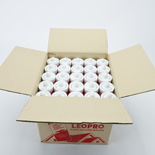 LEOPRO LP43023 กาวซิลิโคน สีดำ 310 g. (25หลอด/กล่อง)