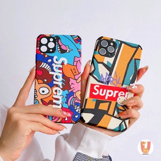 For Redmi Note 11 11S 10 10S 7 8 9 9S Pro Max 9A 9T 9C K40 Xiaomi 10T 11T 11 Lite Phone Case Tide brand Graffiti Supreme Printing Soft Protective Cover