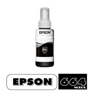 หมึกเติม เอปสัน ( Epson 664 )  สีดำ ชุด แพ็ค 5 ขวด แพ็ค 10 ขวด  พร้อมส่ง ขวดแบบใหม่!! แท้ 100 % ไม่มีกล่อง  สีดำ