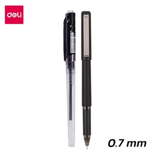 Deli ปากกา ปากกาเจล 0.7mm 1 ด้าม ปากกาดำ ปากกาแบบปลอก ปากกาเจลขนาด อุปกรณ์การเรียน อุปกรณ์สำนักงาน Gel Pen รุ่น S20 S35