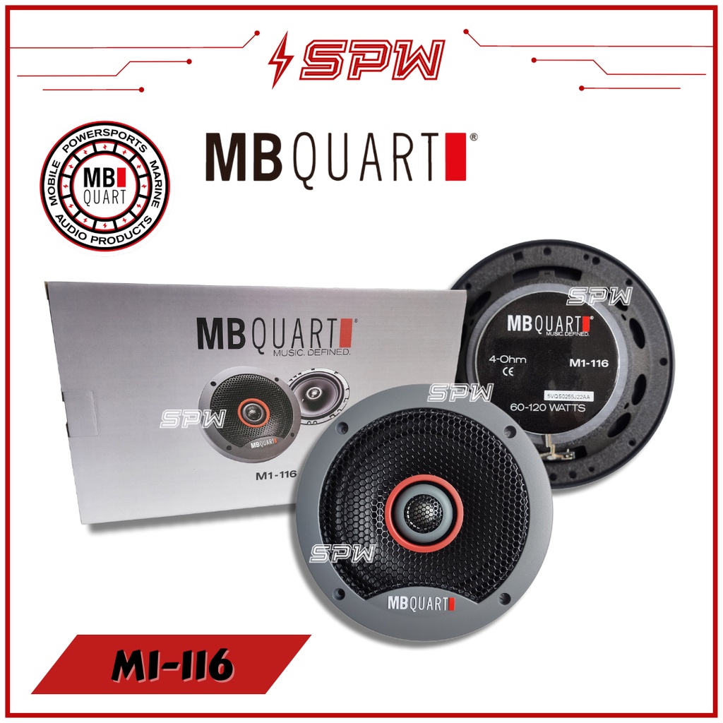 MB QUART (M1-116) ลําโพง 6.5 นิ้ว ลําโพงติดรถยนต์โคแอกเซียล 3 ทาง