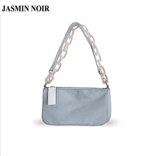 Jasmin NOIR กระเป๋าสะพายไหล่ กระเป๋าถือ ผ้าไนล่อน สายโซ่ สําหรับผู้หญิง