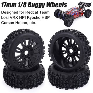 ชุดล้อรถบักกี้บังคับ สเกล 1/8 และยาง หกเหลี่ยม 17 มม. สําหรับ Redcat Team Losi VRX HPI Kyosho HSP Carson Parts 120 มม. ZD Racing