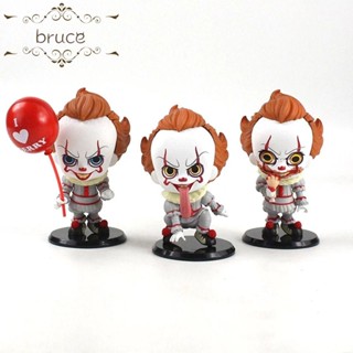 เครื่องประดับ โมเดลฟิกเกอร์ รูปการ์ตูนอนิเมะ BRUCE Clown Action Figure Kawaii Clown Pennywise แบบตั้งโต๊ะ เหมาะกับของขวัญสะสม สําหรับเด็ก