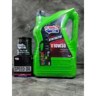 SPEEDOIL 10W-30 น้ำมันเครื่องสังเคราะห์แท้ 100% + กรอง สำหรับเครื่องยนต์ดีเซล ขนาด 7 ลิตร