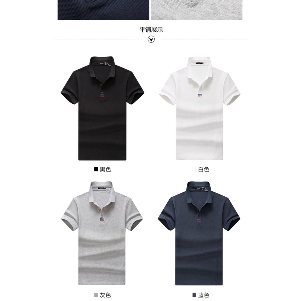 ▨▫Men's polo Shirts T-Shirts Pure Cotton Real Weiss Life Series Summer Street Wear ins Half-Sleeved Business Casual Lap #1