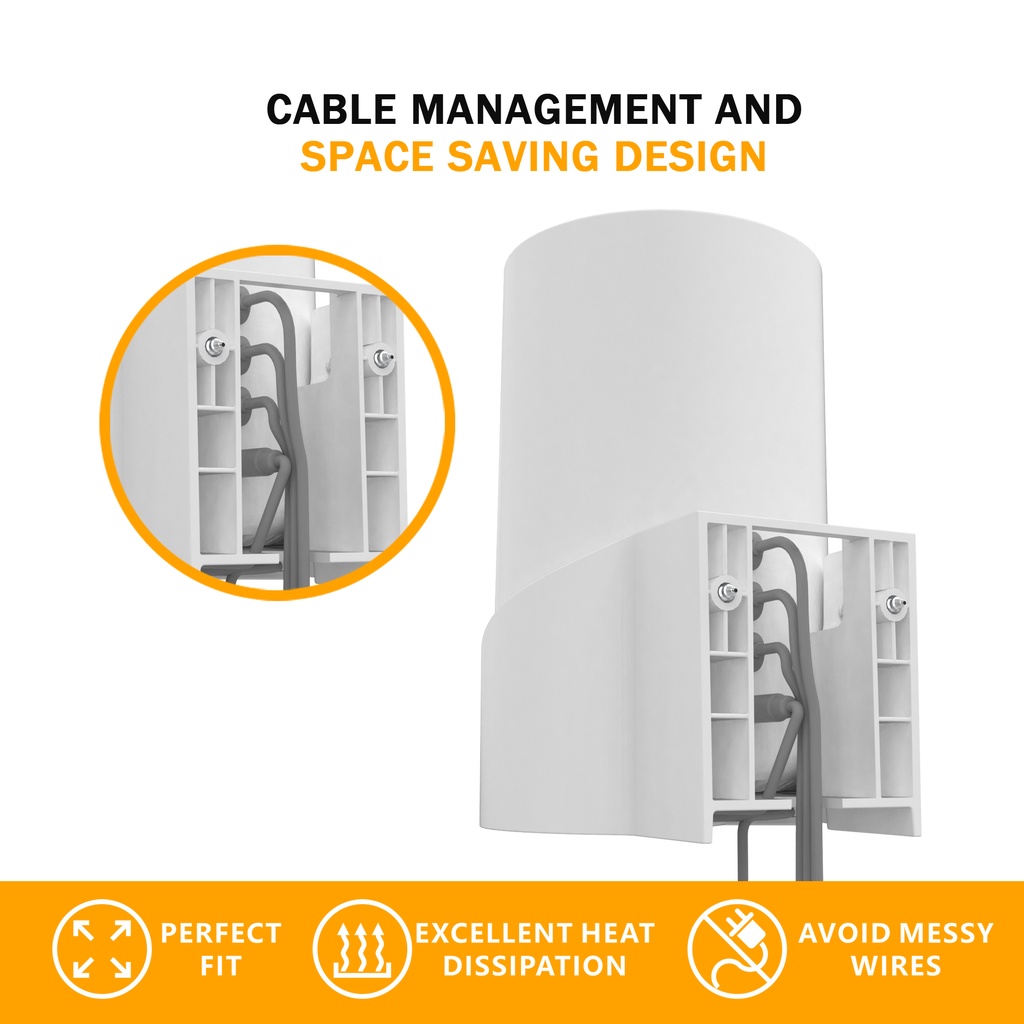 STANSTAR Wall Mount สําหรับ TP-Link Deco X68/XE75/XE75 Pro AX5400 ทั้งตาข่าย Wi-Fi 6 ระบบ,ประหยัดพื้นที่แขวนผนังยึดสําหรับ Wi-Fi Booster, Cable Organizer ไม่มี Me