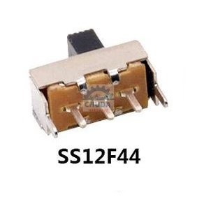 สวิทช์ เลื่อน Slide switch Toggle switch 3 ขา ขนาด 5.5x12.1mm #สวิทช์เลื่อน(3ขา,SS12F44) (1 ตัว)